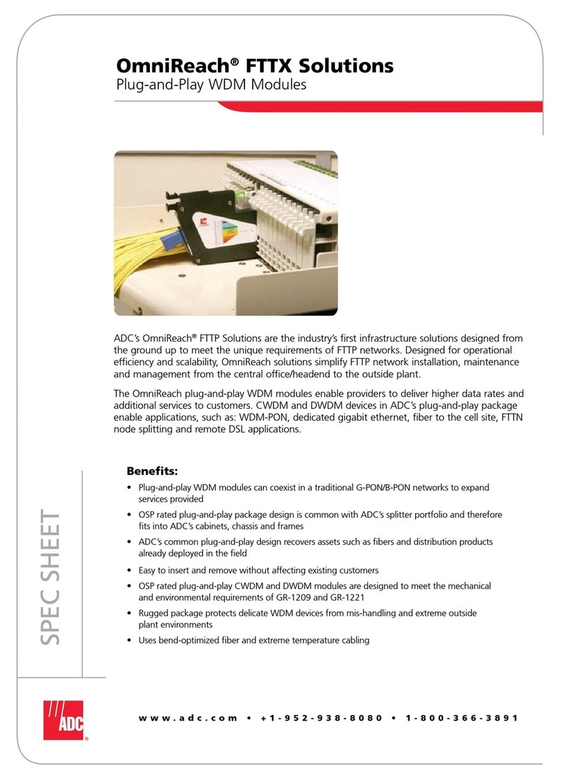 ADC FTTX Solutions OmniReach Specification sheet