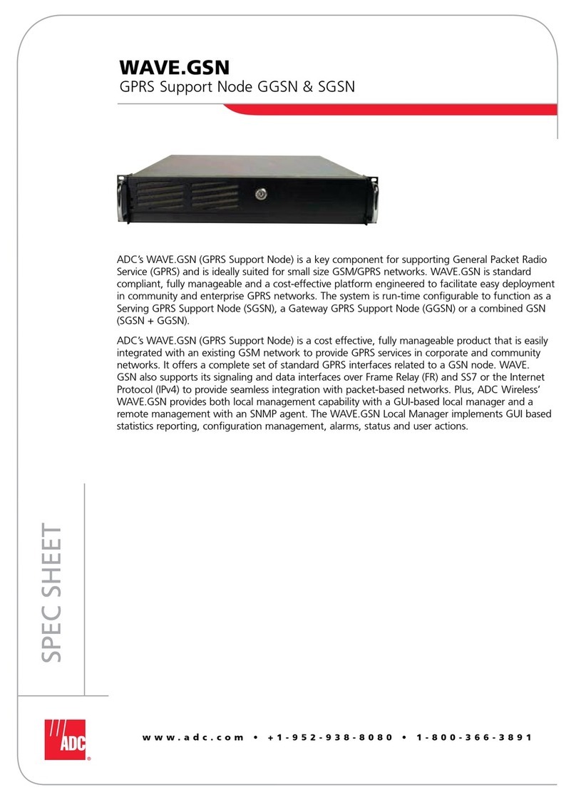 ADC GPRS Support Node GGSN & SGSN WAVE.GSN Specification sheet