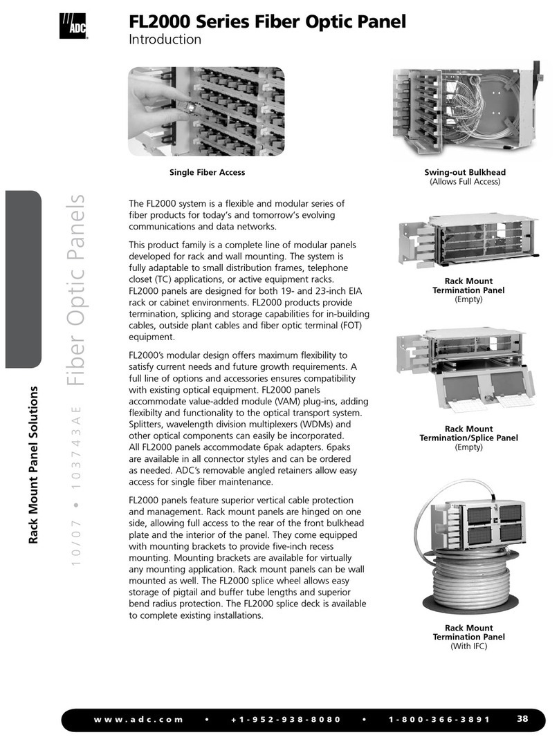 ADC Fiber Optic Panel FL2000 Series User manual