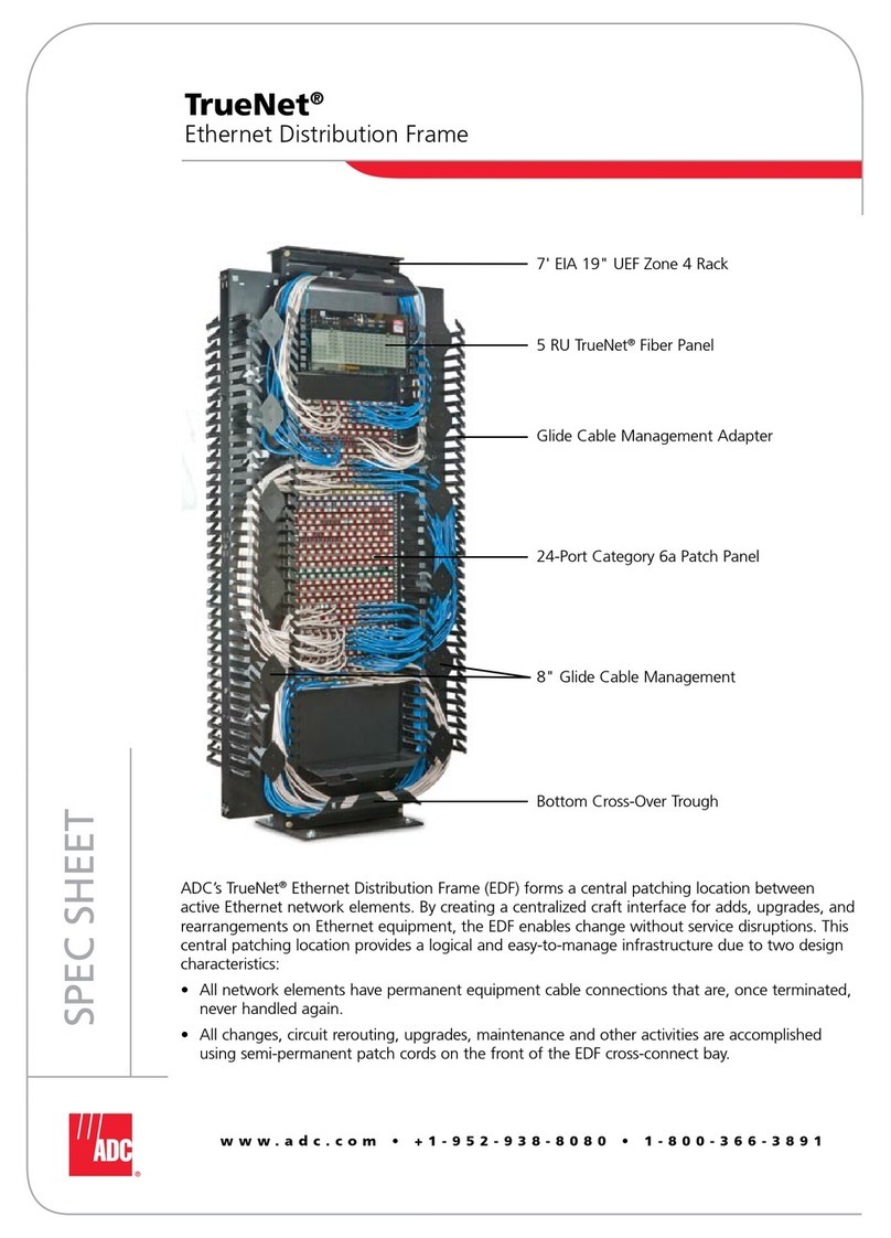 ADC Ethernet Distribution Frame TrueNet User manual