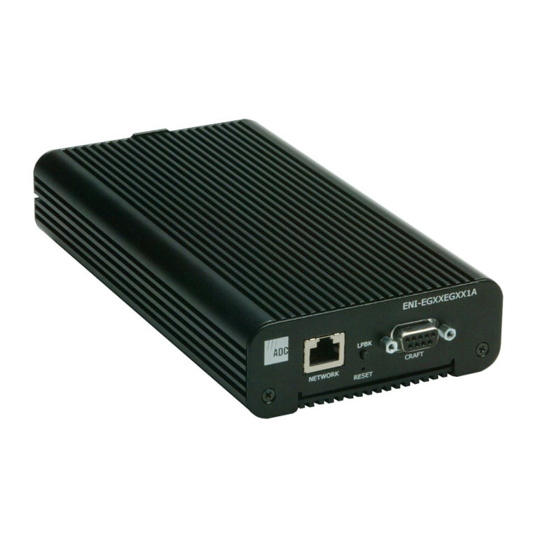 ADC Ethernet Network Interface Unit User manual