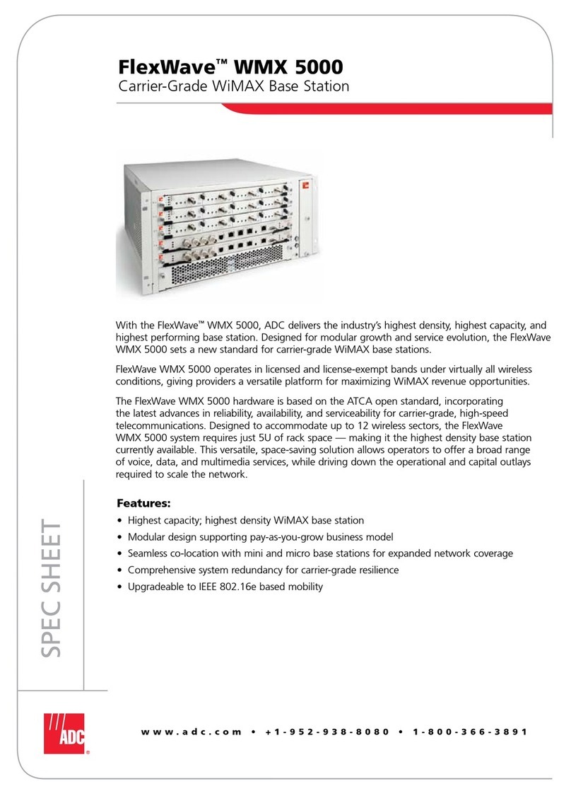 ADC Carrier-Grade WiMAX Base Station WMX 5000 User manual ADC Carrier-Grade WiMAX Base Station WMX 5000 User manual