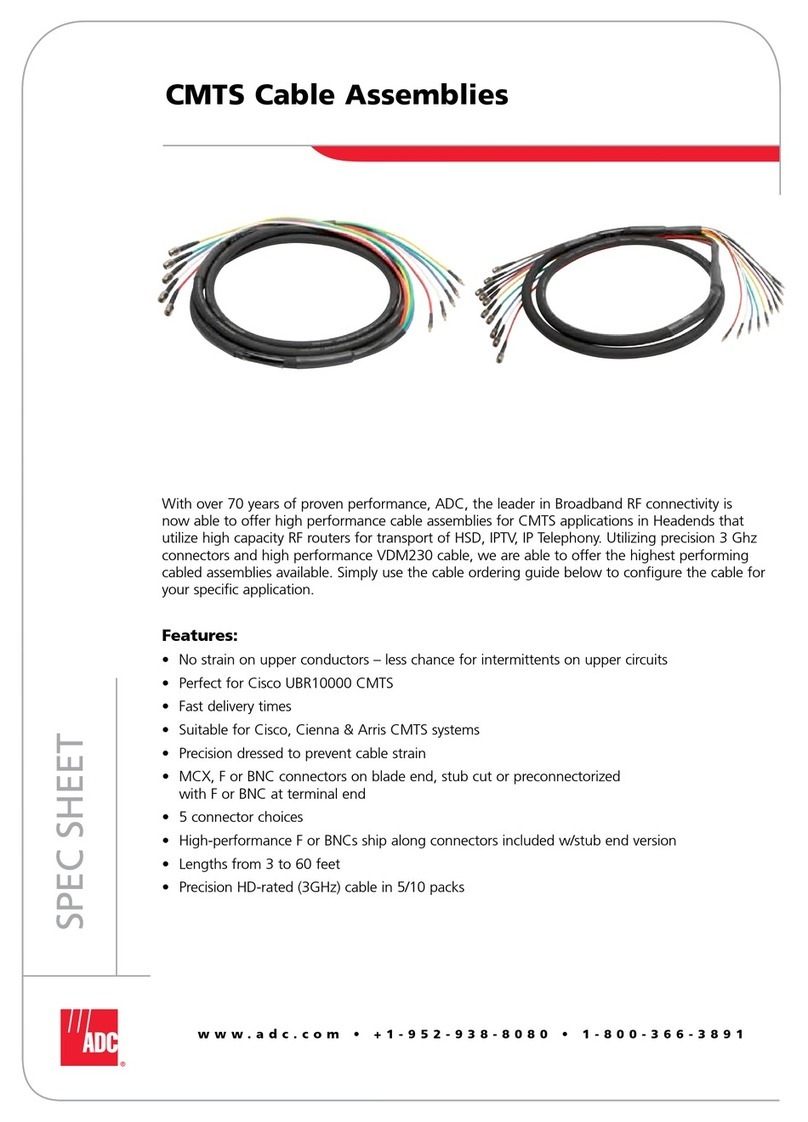 ADC Cable Assemblies CMTS User manual