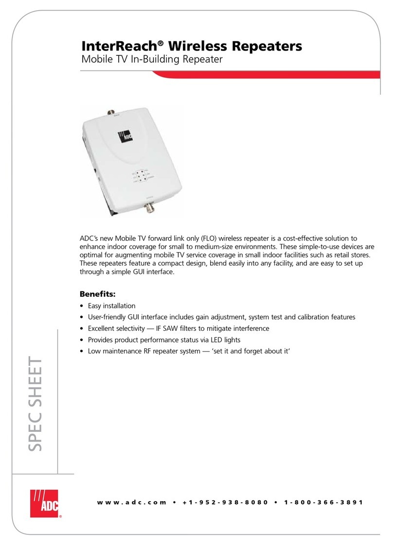 ADC Wireless Repeaters InterReach Specification sheet
