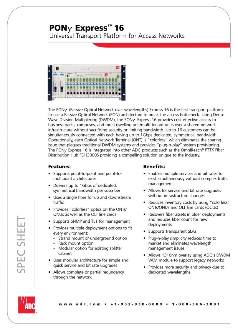 ADC Universal Transport Platform for Access Networks PONy Express... User manual