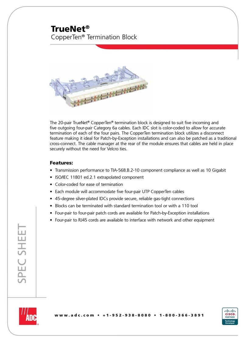 ADC TrueNet Termination Block brochure