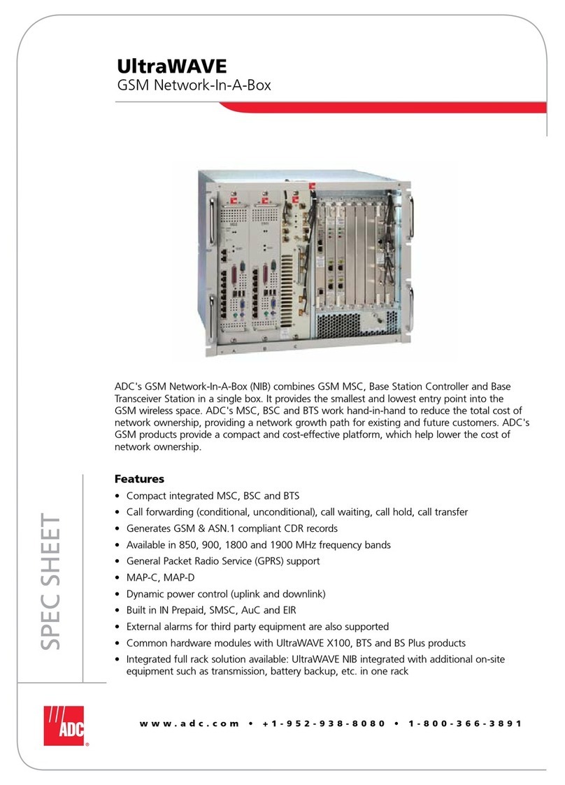 ADC UltraWAVE GSM Network-In-A-Box 105968AE User manual