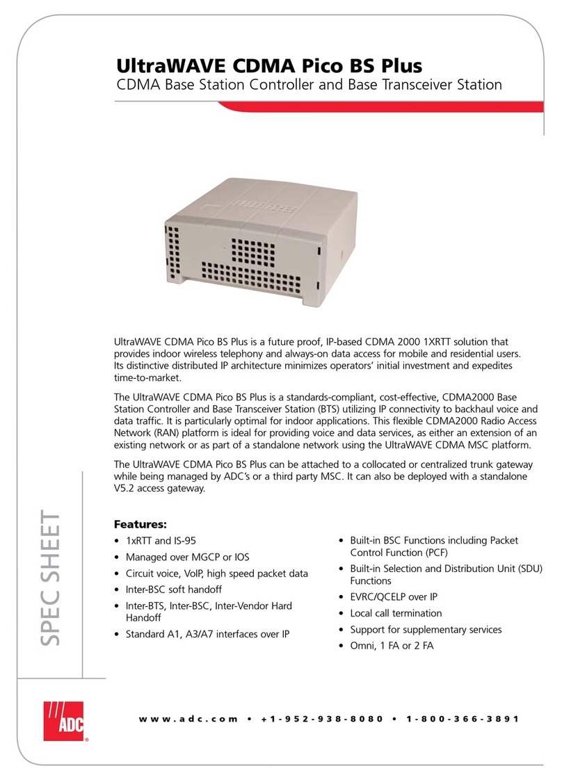 ADC UltraWAVE CDMA Pico BS Plus User manual