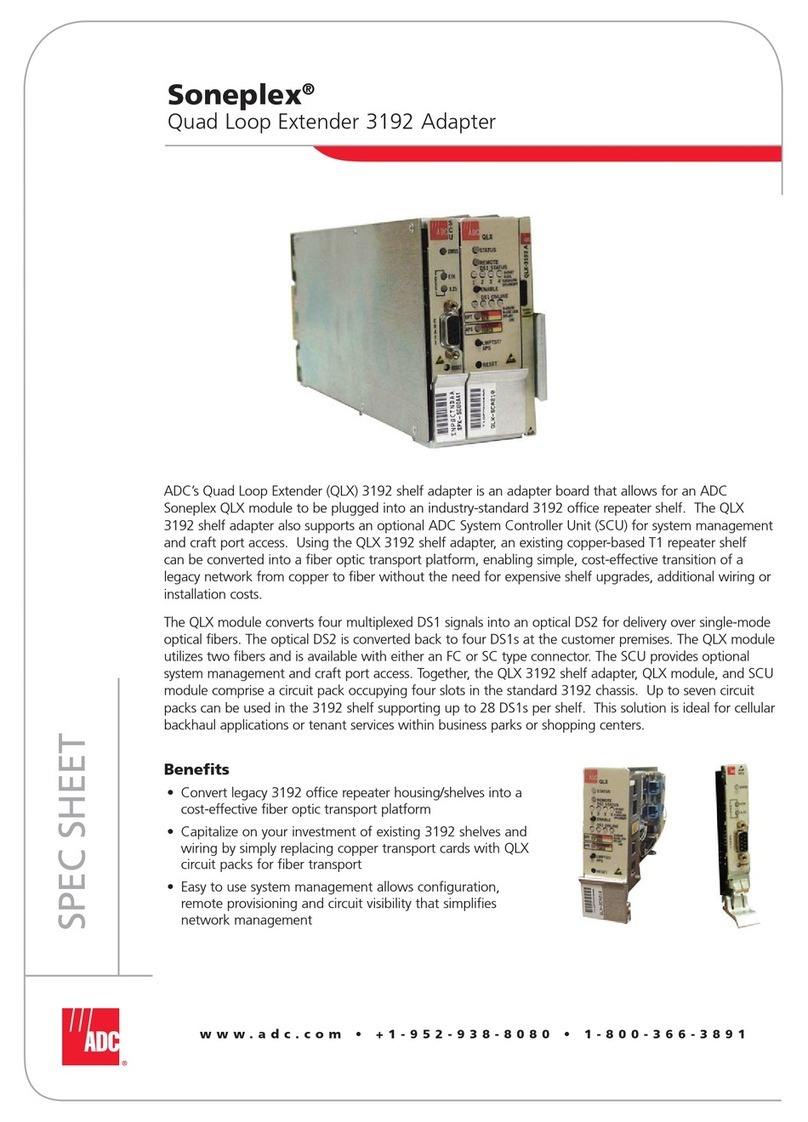 ADC Soneplex 3192 Specification sheet