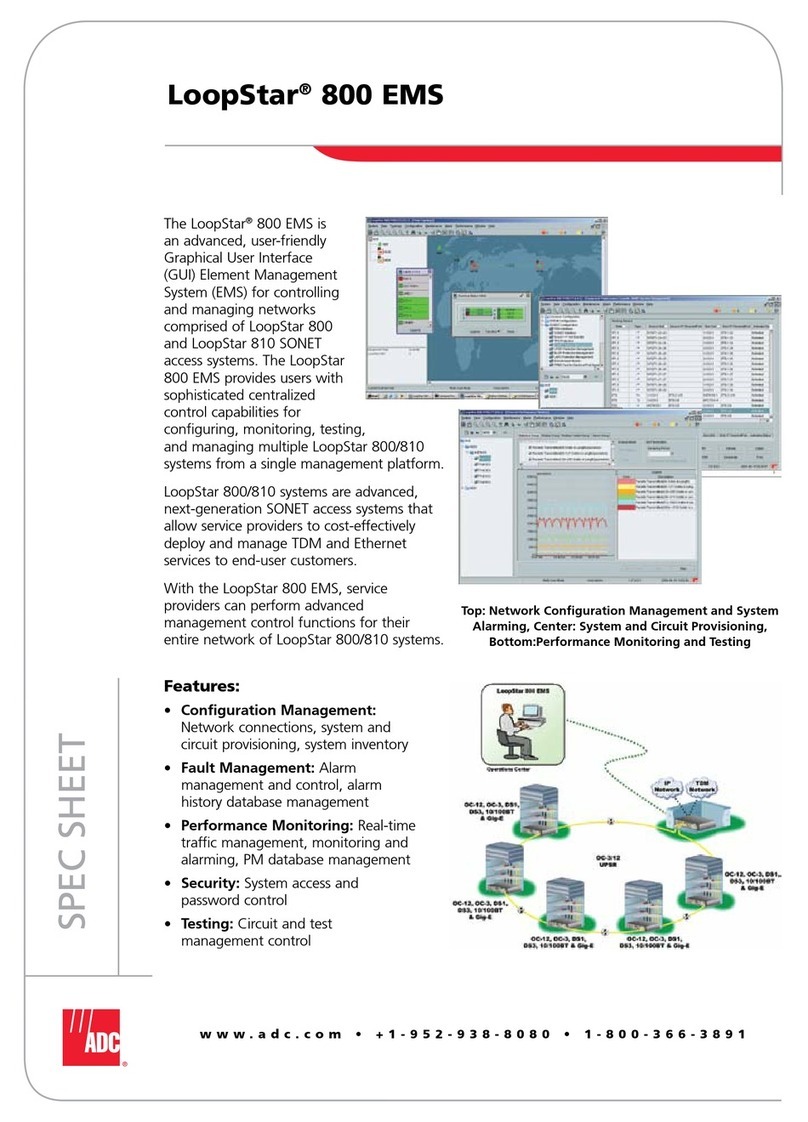 ADC LoopStar 800 EMS Specification sheet