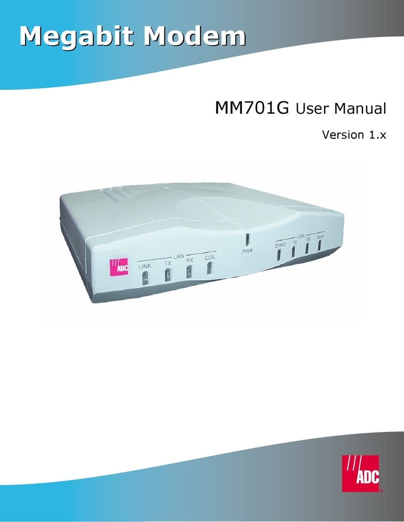 ADC Modem MM701G user manual