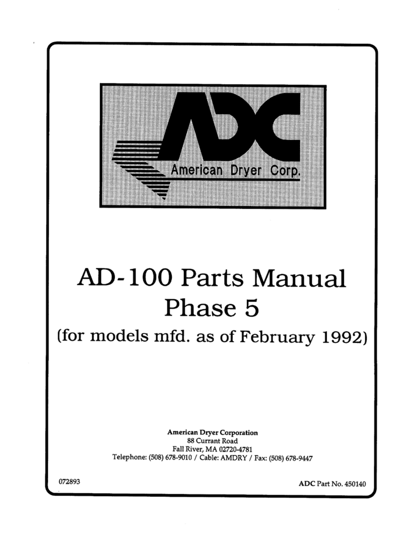 American Dryer Corp. AD-100 parts manual