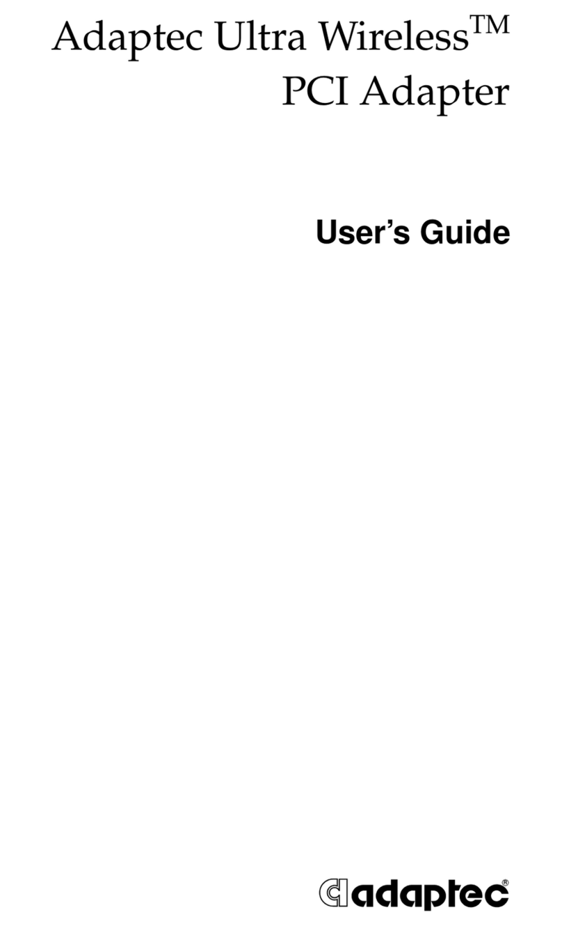 Adaptec WirelessTM User manual