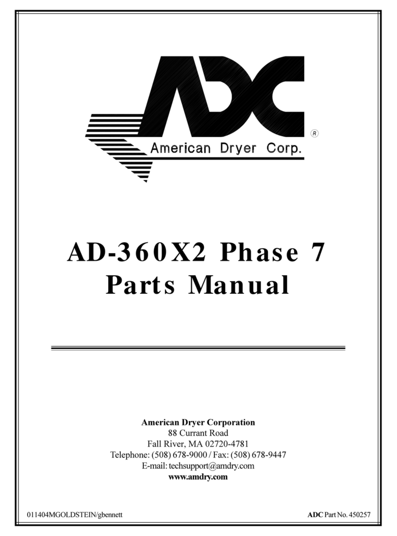 American Dryer Corp. AD-360X2 parts manual
