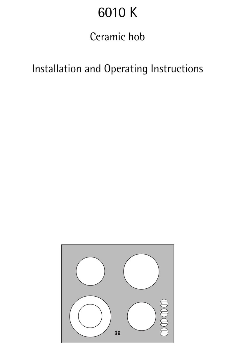 AEG CERAMIC HOB 6010 K User manual