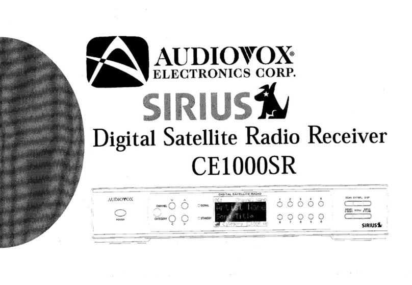 Audiovox SIRIUS CE1000SR User manual Audiovox SIRIUS CE1000SR User manual