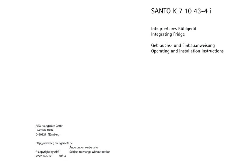 AEG SANTO K 7 10 43-4 I Operating and installation instructions