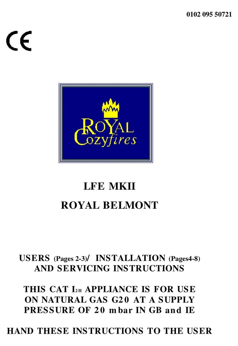 Royal Cozyfires Royal Belmont G20 User guide
