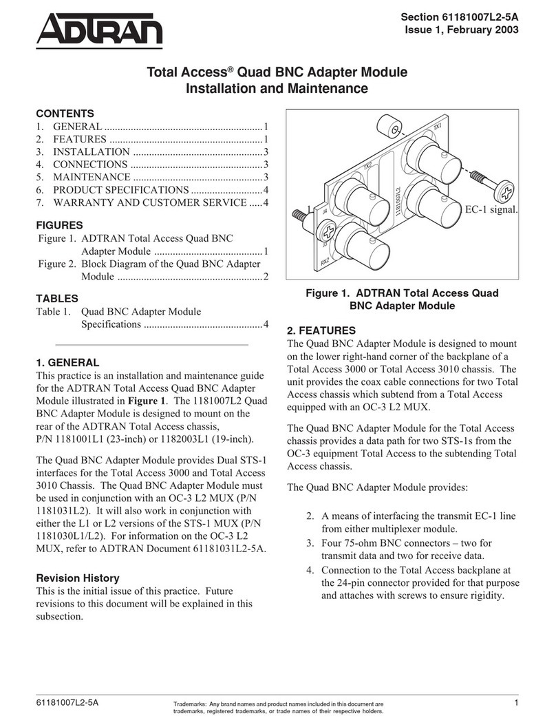 ADTRAN Quad BNC Instruction Manual