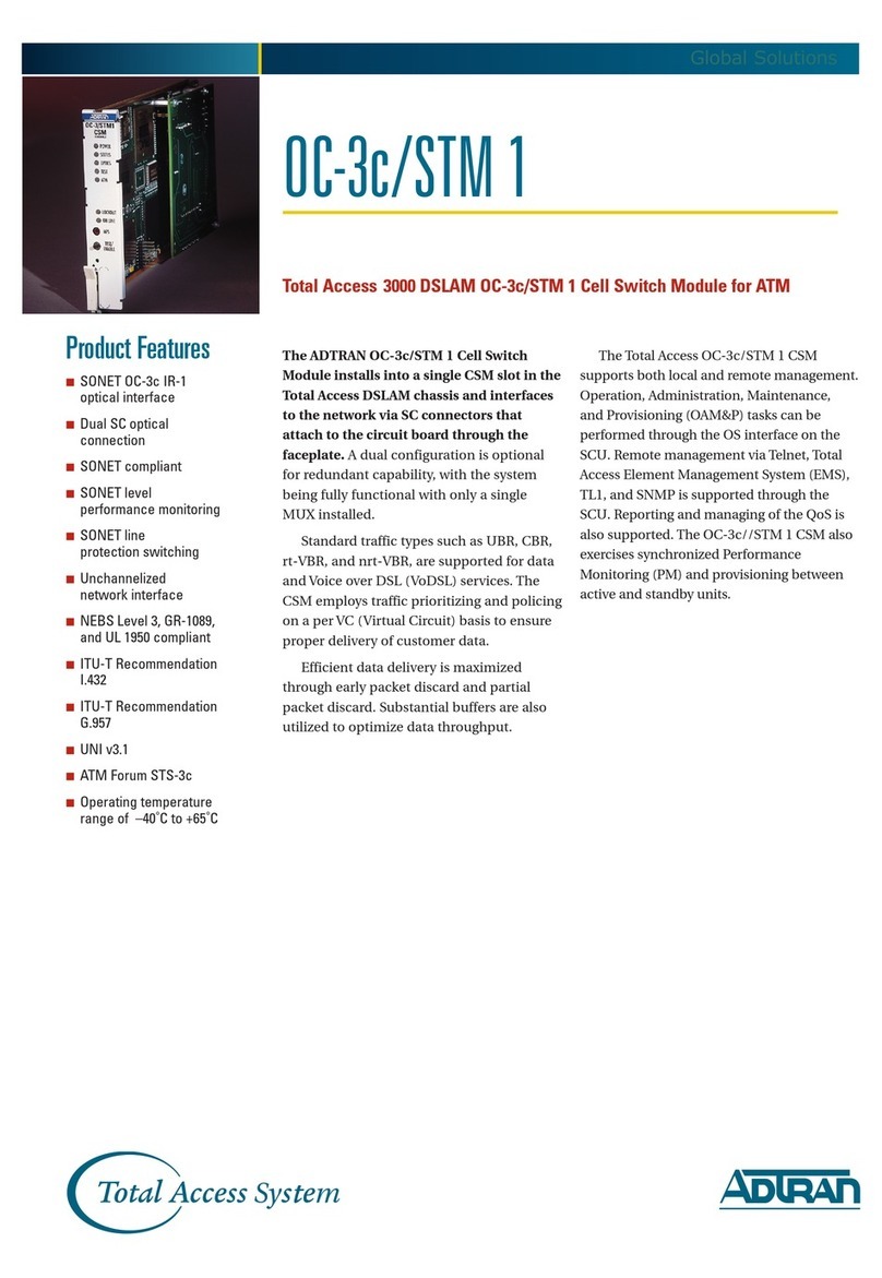 ADTRAN OC-3c/STM 1 User manual