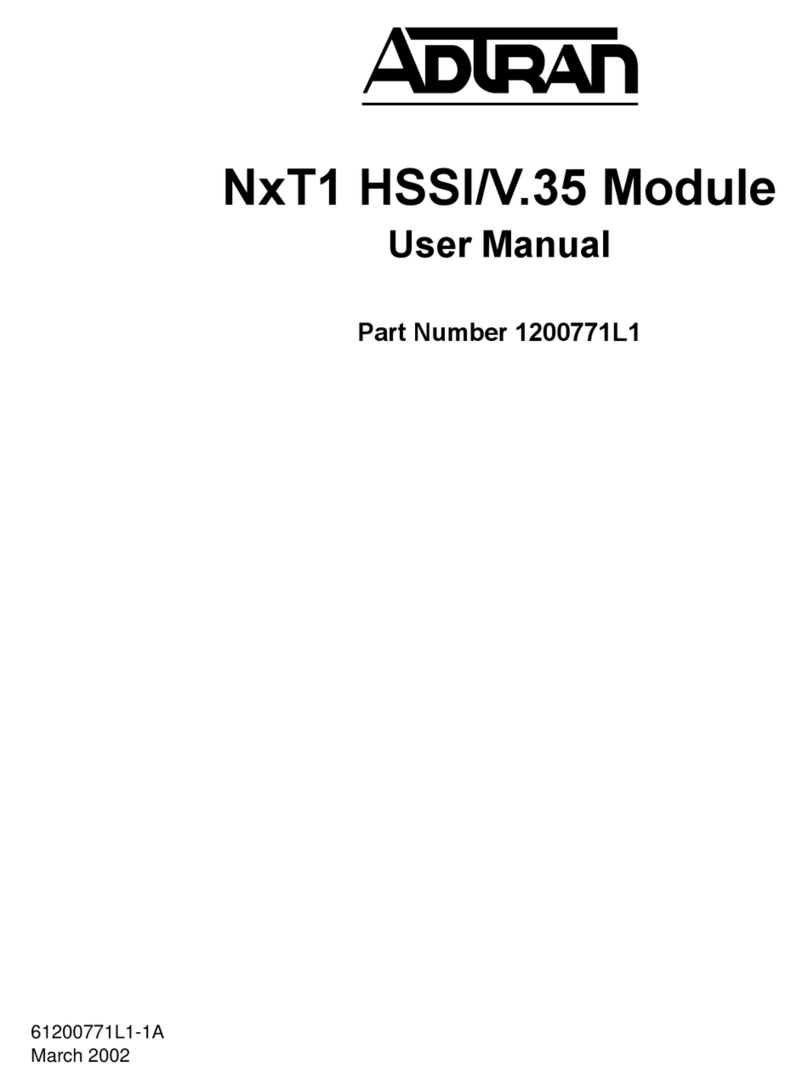 ADTRAN NxT1 HSSI/V-35 User manual