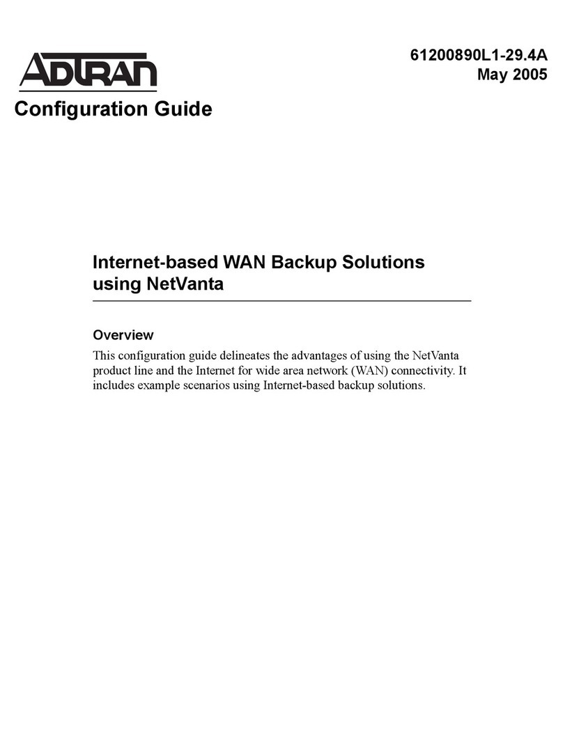 ADTRAN NetVanta Internet-Based WAN Backup User manual