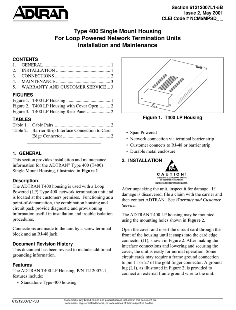 ADTRAN Type 400 Installation and Maintenance