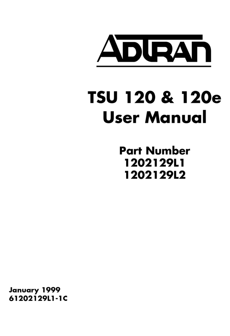 ADTRAN TSU 120 User manual