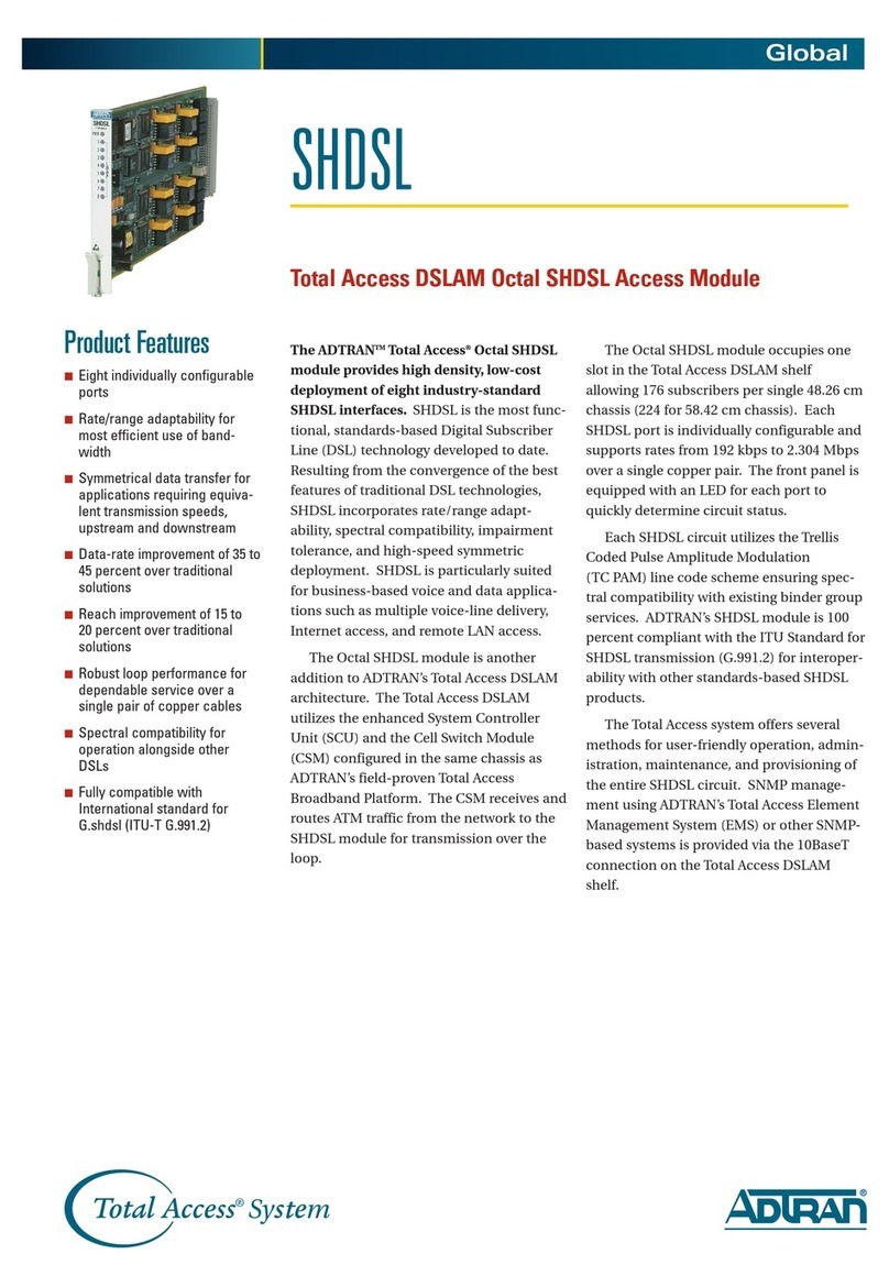 ADTRAN Total Access DSLAM Octal SHDSL Specification sheet