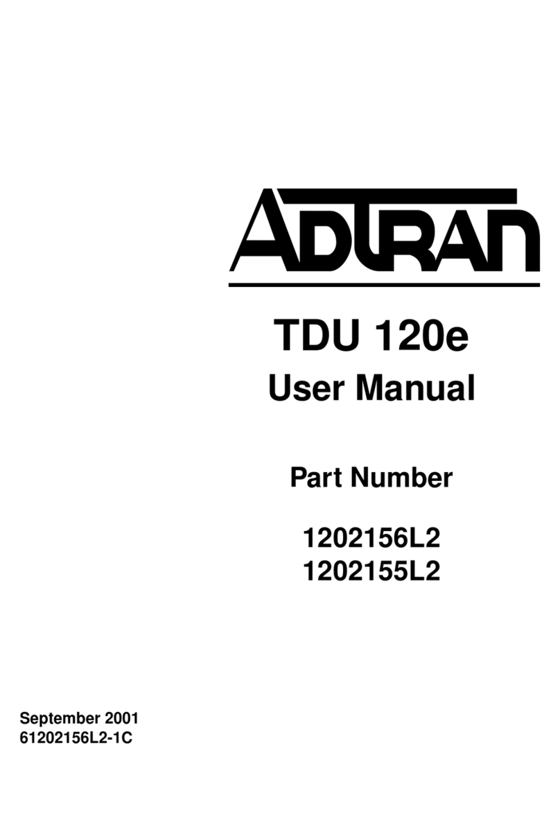 ADTRAN TDU 120e User manual