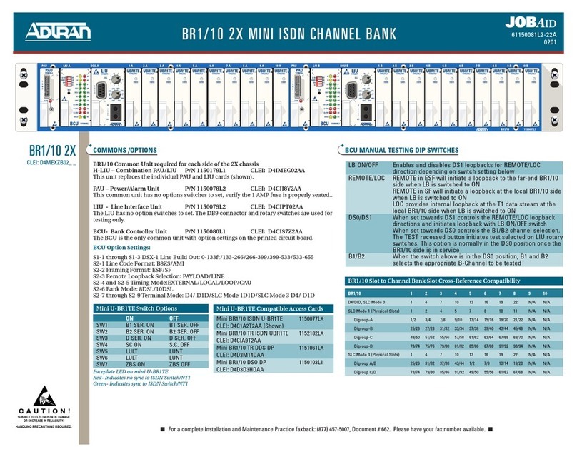 ADTRAN BR10 User manual