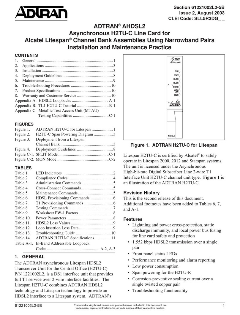 ADTRAN AHDSL2 Instruction Manual