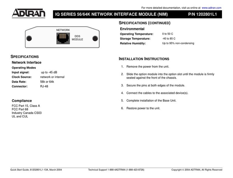 ADTRAN 1202801L1 User manual