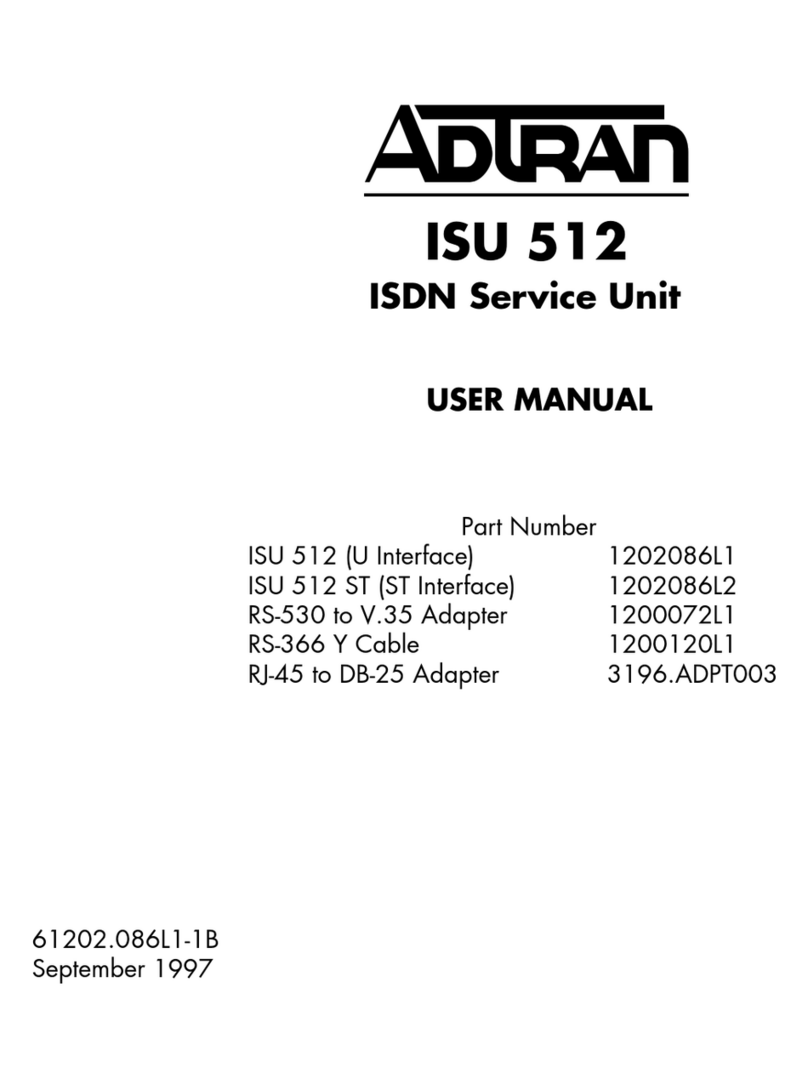 ADTRAN ISU 512 user manual