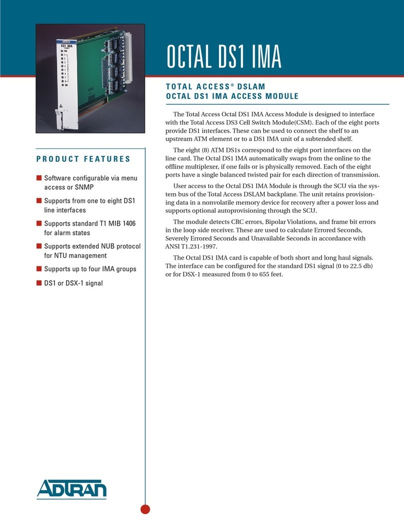 ADTRAN Total Access Octal DS1 IMA User manual