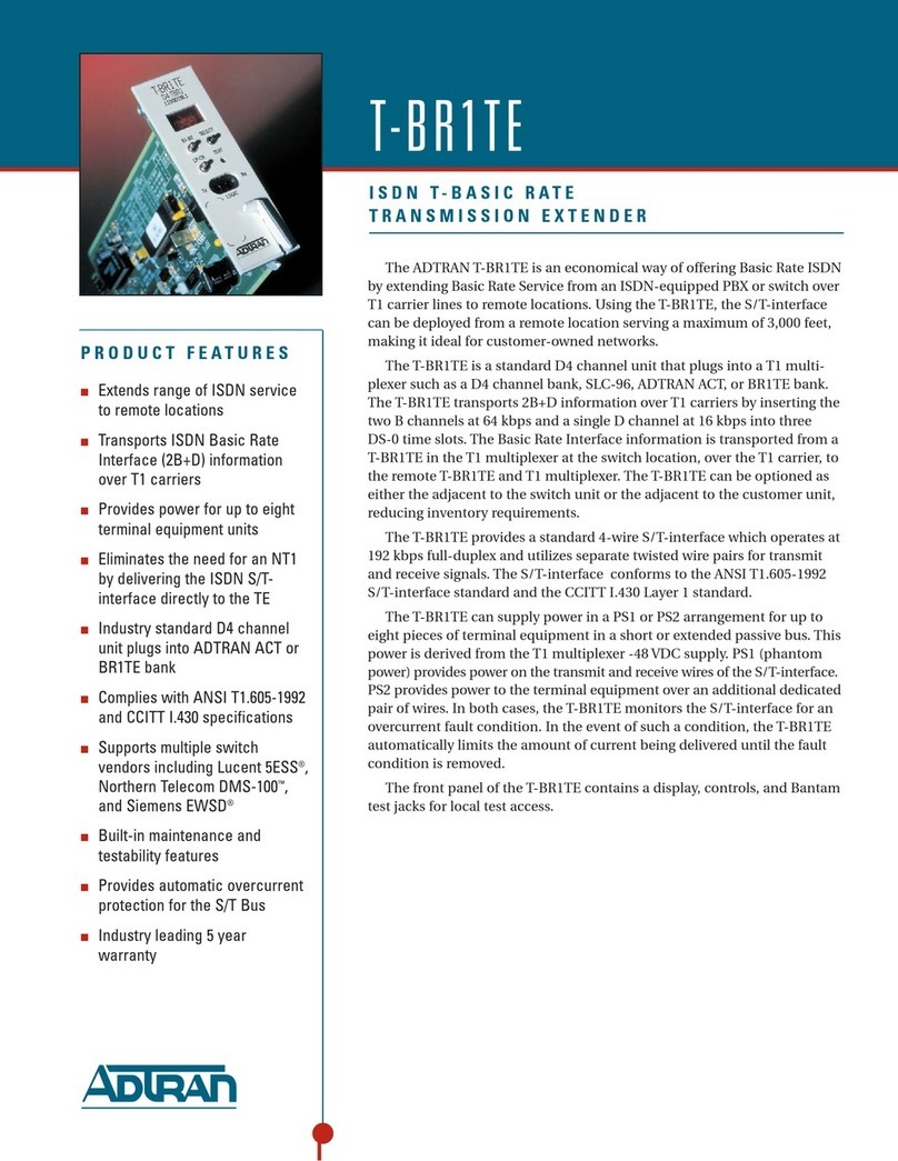 ADTRAN T-BR1TE Product specifications