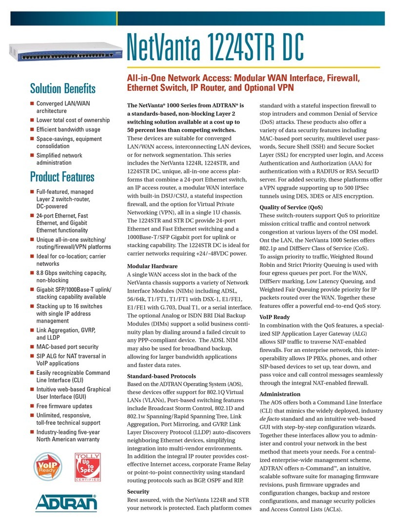 ADTRAN NetVanta 1224STR PWR Specification sheet