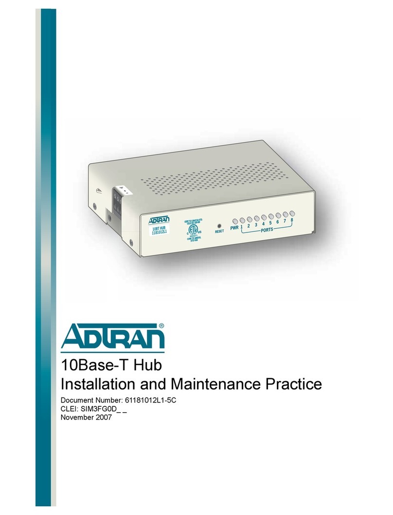 ADTRAN Hub Installation and Maintenance ADTRAN Hub Installation and Maintenance