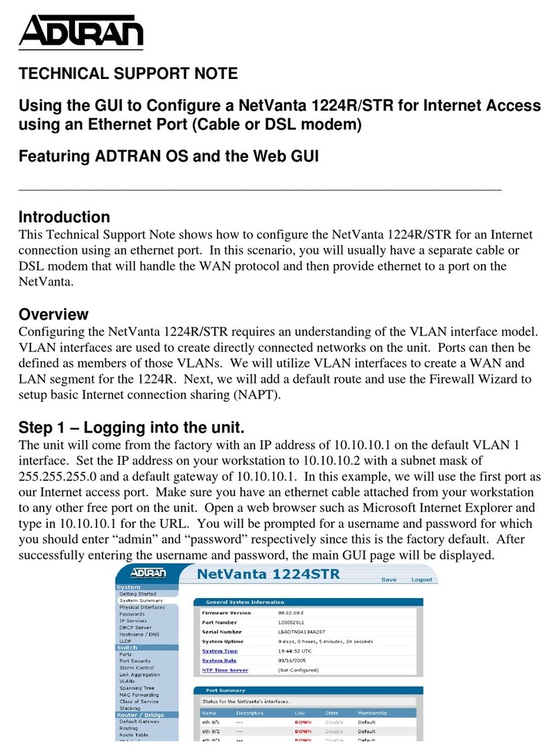 ADTRAN NetVanta 1224R Support note