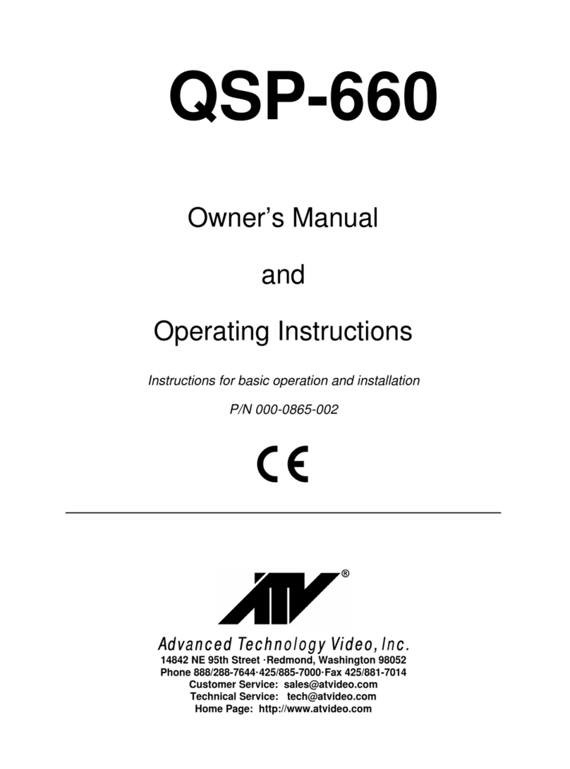 Advanced Technology International USA QSP-660 Owner's manual & operating instructions Advanced Technology International USA QSP-660 Owner's manual & operating instructions