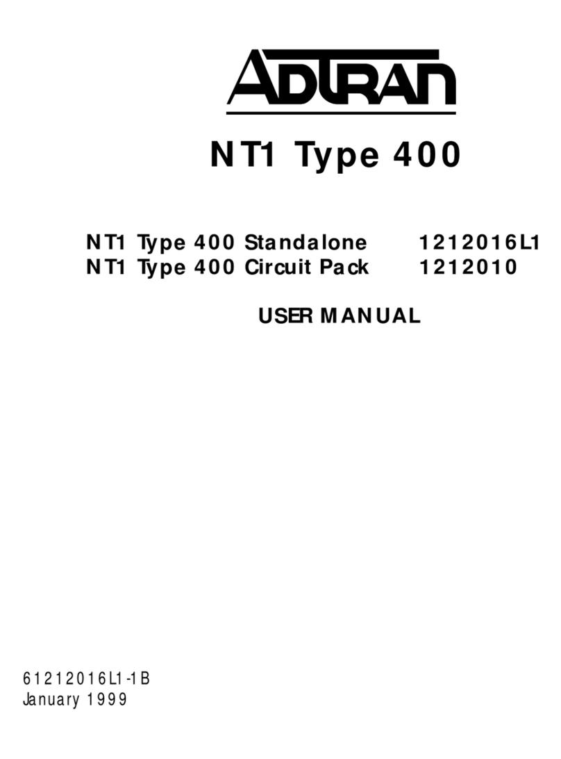 ADTRAN NT1 T400 user manual