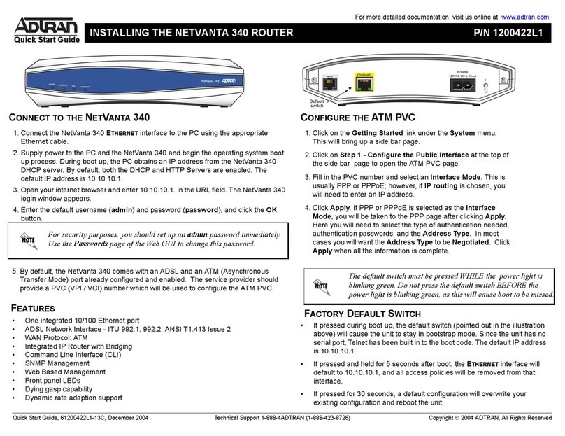ADTRAN NetVanta 340 User manual