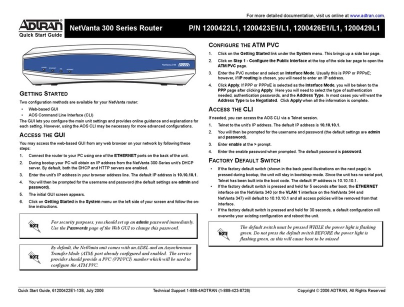 ADTRAN NetVanta 340 User manual
