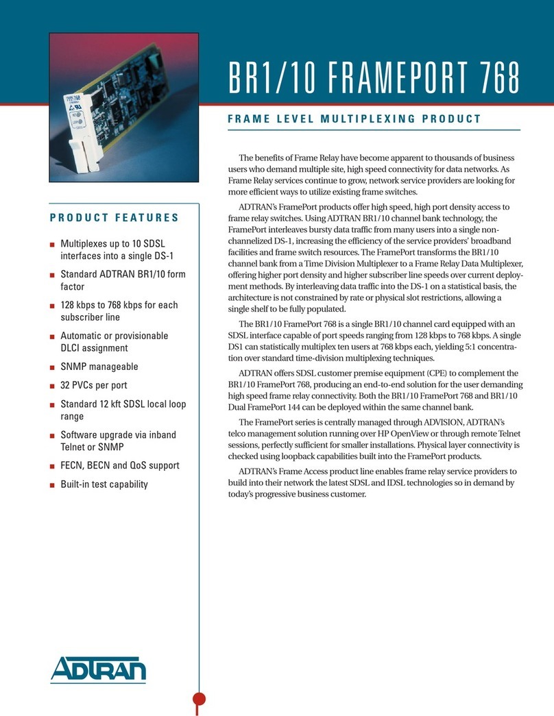 ADTRAN Frameport 768 Specifications