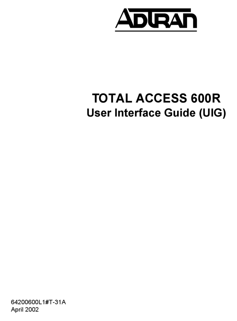 ADTRAN TOTAL ACCESS 600R User Interface Guide