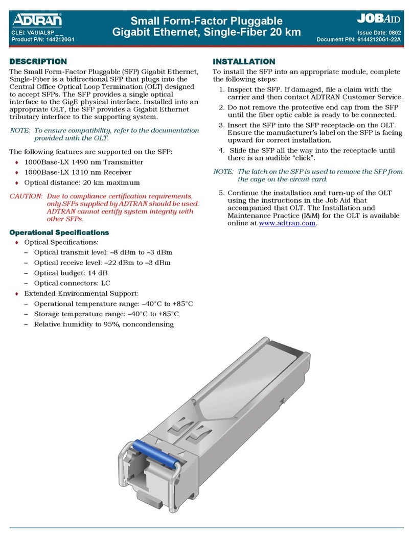 ADTRAN 1442120G1 Job aid