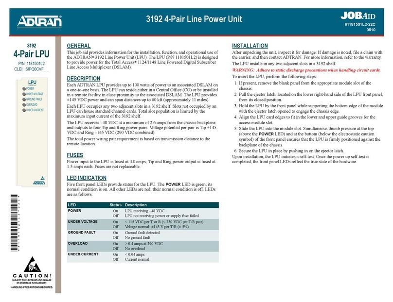 ADTRAN 3192 Job aid