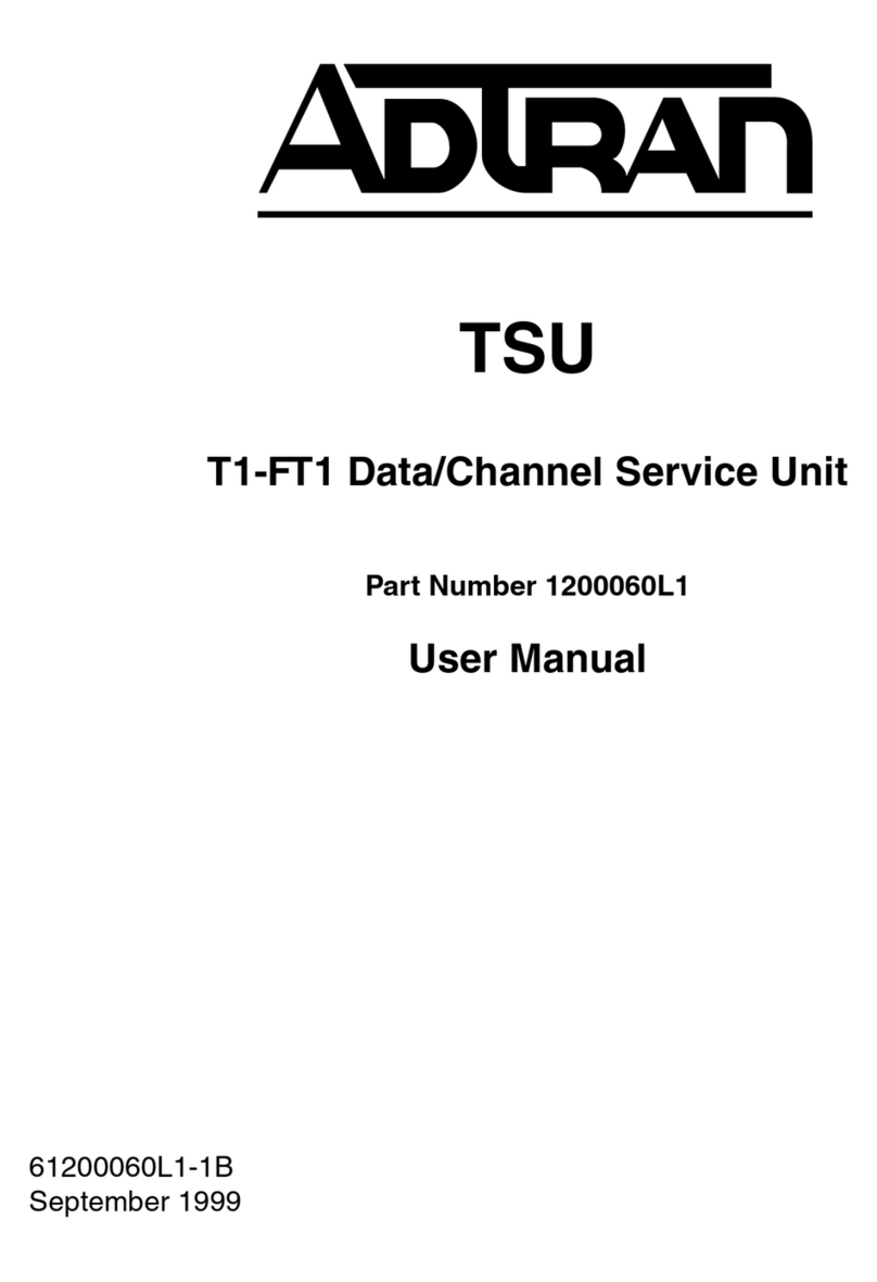 ADTRAN Network Interface Module T1/FT1 User manual