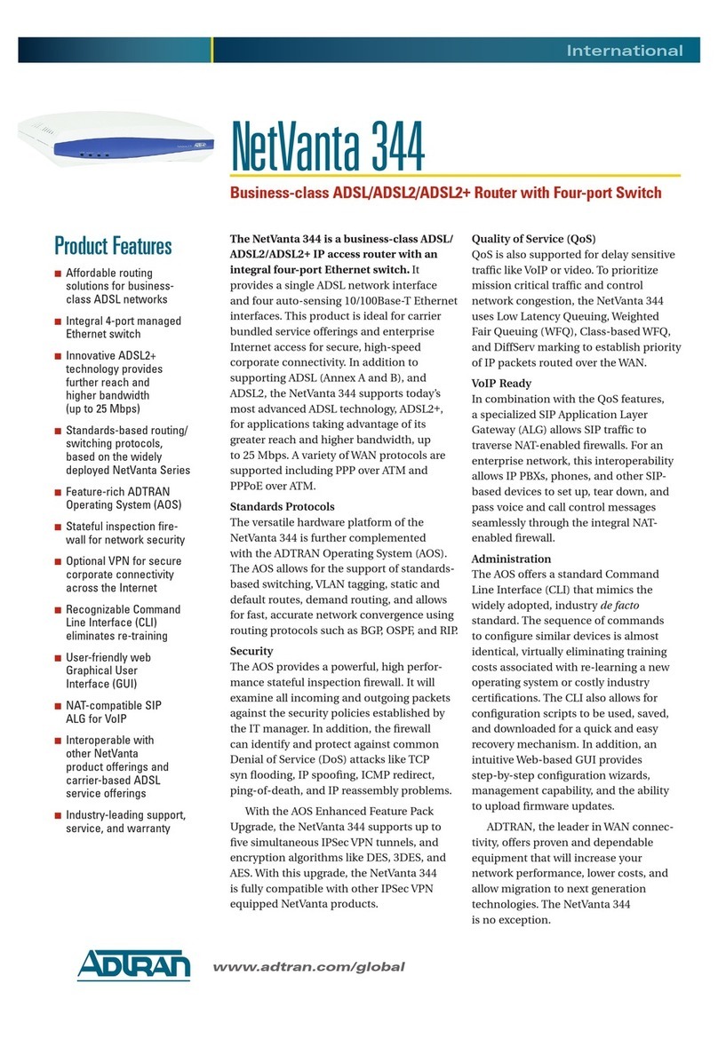 ADTRAN NetVanta 344 User manual