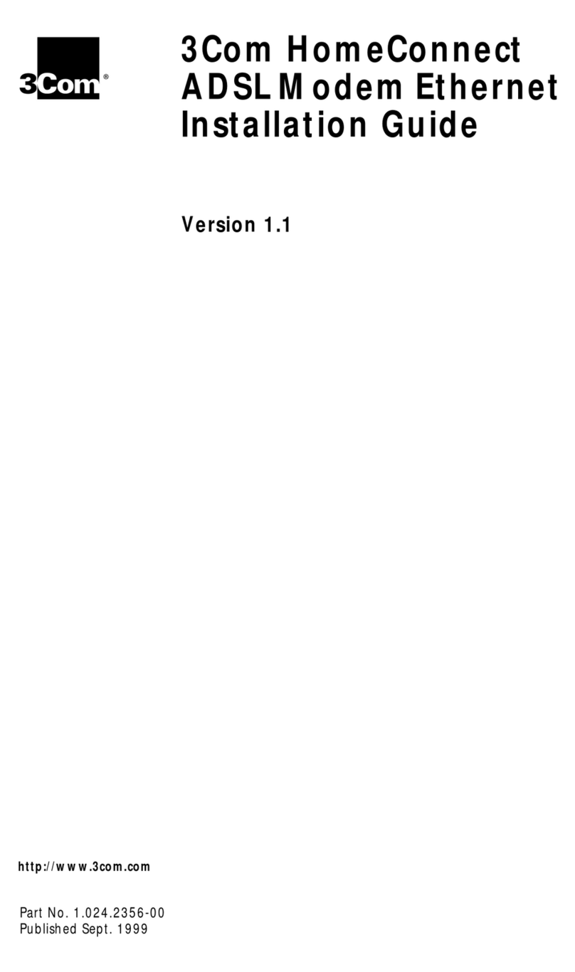 3Com ADSL Modem Ethernet User manual